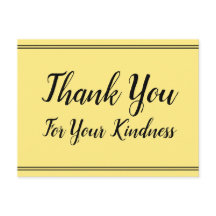Elegant "Tack för din vänlighet" vykort