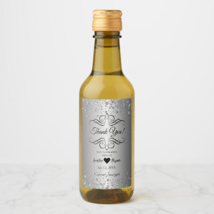 Elegant Tack för etiketten Mini Vin Flaska Vinetikett