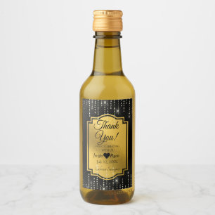 Elegant Tack för etiketten Mini Vin Flaska Vinetikett