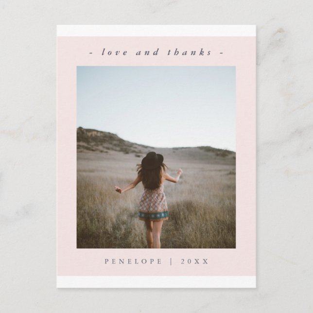 Elegant  Tack-foto Studenten Vykort (Framsida)