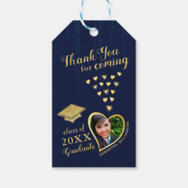 Elegant Tack Grad Photo Blue 2023 Studenten Presentetikett