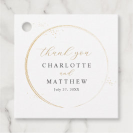 Elegant Tack Guld Bröllop Gåvor Etiketter