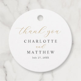 Elegant Tack Guld Bröllop Gåvor Etiketter