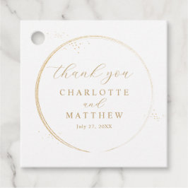 Elegant Tack Guld Bröllop Gåvor Etiketter