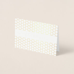 Elegant Tack Guld Folie Geometrisk Typografi Folierat Kort