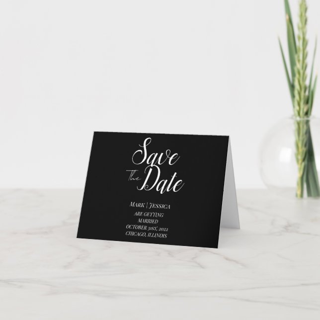 Elegant Tack-kort för Save The Date Tack Kort (Framsida)