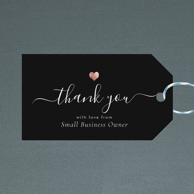 Elegant Tack Modern skript Ro Guld Business Presentetikett (Skapare uppladdad)