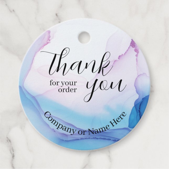 Elegant Tack Professionell - vattenfärg för företa Gåvor Etiketter (Framsida)