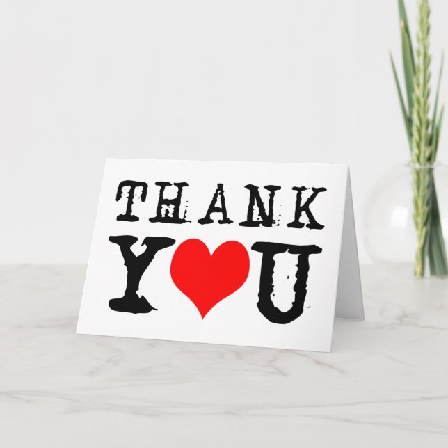 Elegant Tack Red Heart anpassade (Framsida)