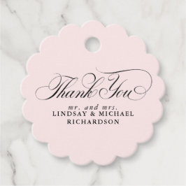 Elegant Tack Rosa Bröllop Gåvor Etiketter
