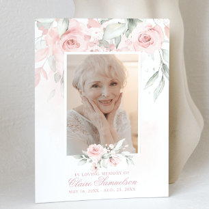 Elegant Tack Sympathy Blommigt Ro   FOTO Kort