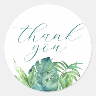 Elegant Tack Tropical Wedding Stickers Runt Klistermärke