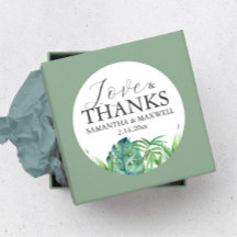 Elegant Tack Tropical Wedding Stickers