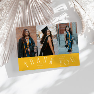 Elegant Tack Typografi Grad Foto Gul Meddelande
