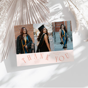 Elegant Tack Typografi Grad Foto Persika Meddelande