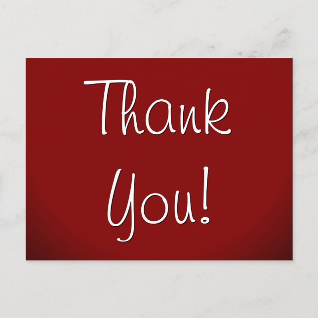 Elegant "Tack"! Vykort (Framsida)