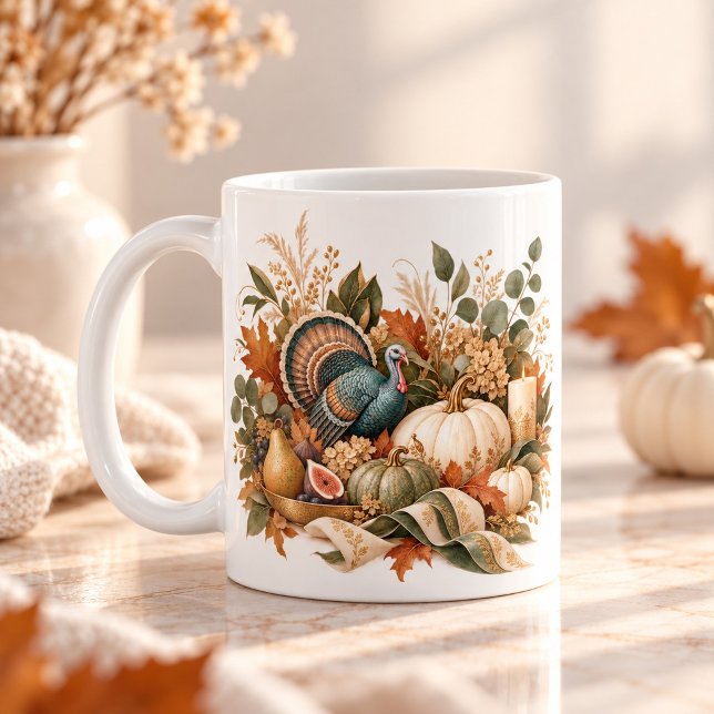Elegant tackknipps botanisk mugg – Höstskörd (Skapare uppladdad)
