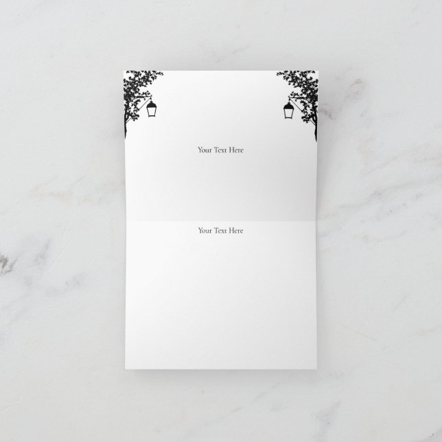 Elegant tackkort - Anpassad text (Inuti)