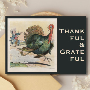 Elegant tacksam och tacksam Bryans Thanksgiving Julkort