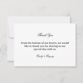 Elegant Tacksamhetskort för Bröllop Tack Kort