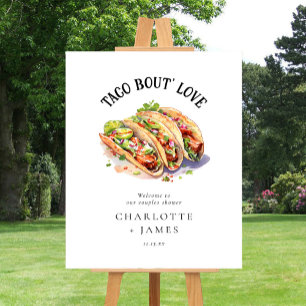 Elegant Taco Bout Kärlek Par välkomstskylt Poster