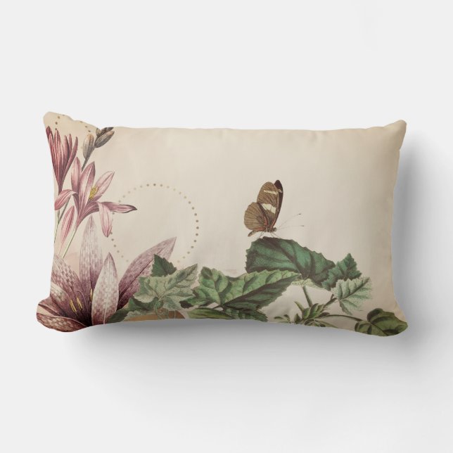 Elegant Tage Botanical Butterfly Lumbar Pillow Lumbarkudde (Framsida)