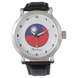 Elegant Taiwan Watch & Taiwanesisk Flagga/Taipei Armbandsur