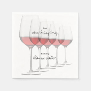 Elegant Tall Red Vin Glass Pappersservett