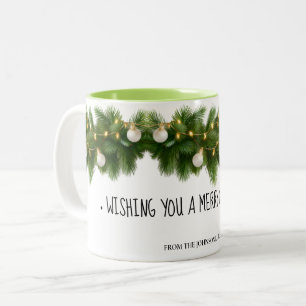 Elegant tallrik med julgran Christmas-mugg Två-Tonad Mugg