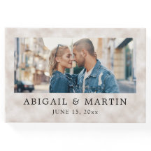 Elegant Tan 2 Photo Bröllop Bride Groom