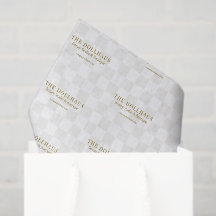 Elegant Tan Checkground Business Namn
