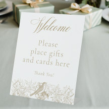 Elegant Tan Chinoiserie Nature Birds Baby Shower