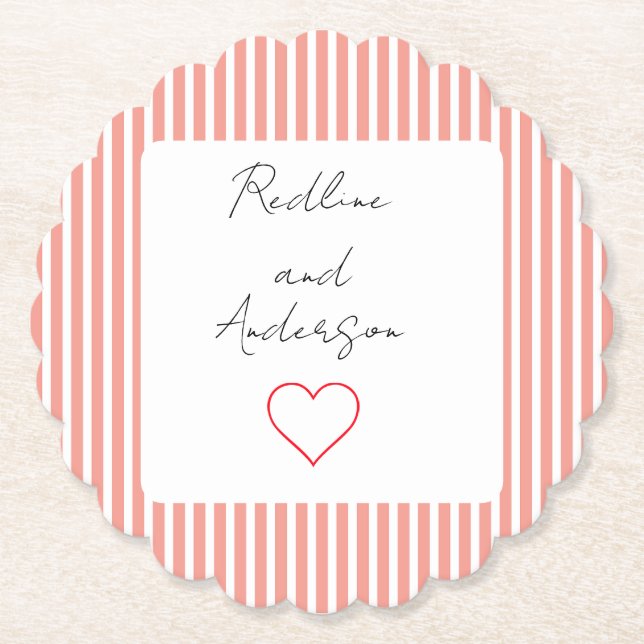 Elegant Tangerine Wedding Underlägg Papper (Framsida)