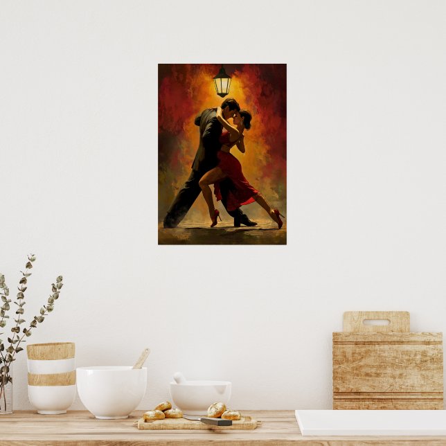✨Elegant tango-par Romersk konstdesign Poster (Kök)