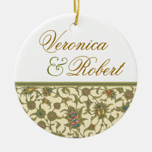 Elegant Tapestryminnessakprydnad Julgransprydnad Keramik