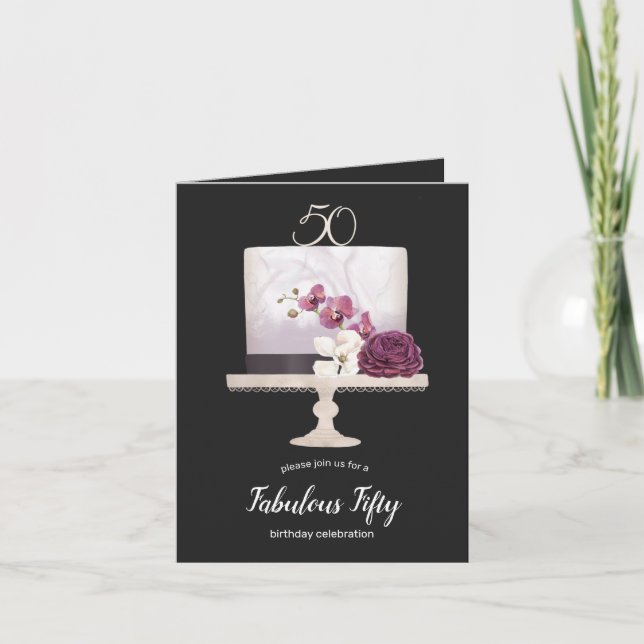 elegant tårta, ofantligt femtiodagarsvikt kort (Framsida)