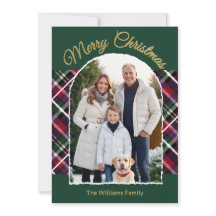 Elegant Tartan Play Arch Anpassningsbar Photo jul