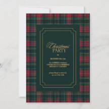 Elegant Tartan Rutig Familjefoto Jul