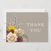 Elegant Taupe Blommig Bröllop