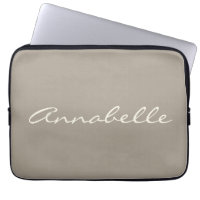 Elegant Taupe Brun handskriven Namn-Anpassningsbar