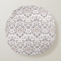 Elegant Taupe & Grå Damask Kudd kast | Vintage