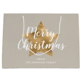 Elegant Taupe Guld Star God jul