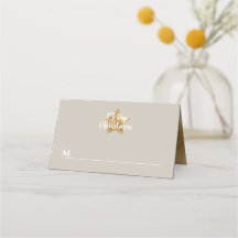 Elegant Taupe Guldstjärna God Jul