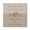 Elegant Taupe Heart Jewel Save Date Baby