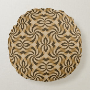 Elegant Taupe Rund Kudde