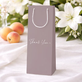 Elegant Taupe Thank You Gift Bag