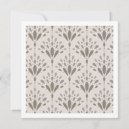 Elegant taupeblommig Art Deco-stilkort Kort
