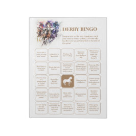 Elegant tävling häst Derby-fest Bingo Anteckningsblock