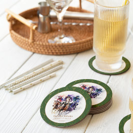 Elegant Tävling Horse Derby Party Equestrian Underlägg Papper Rund