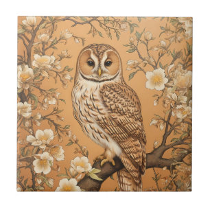 Elegant Tawny Uggla William Morris Inspired Kakelplatta